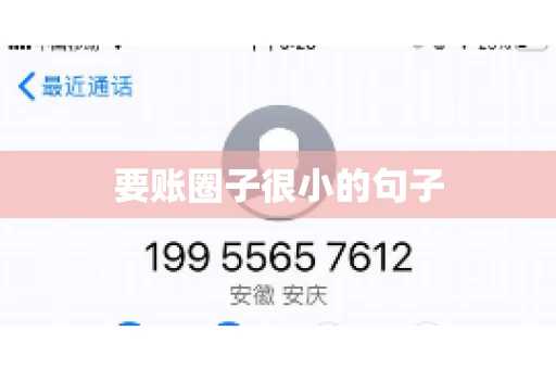 要账圈子很小的句子
