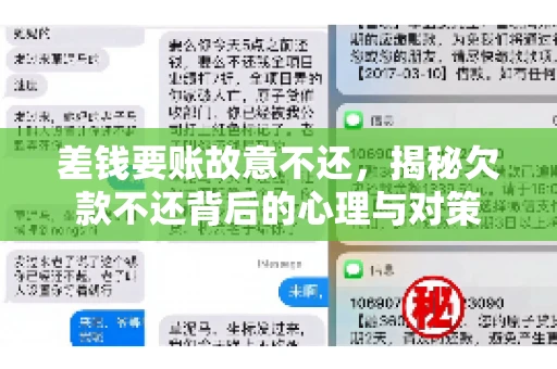 差钱要账故意不还,揭秘欠款不还背后的心理与对策 差钱要账故意不还,揭秘欠款不还背后的心理与对策