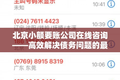 北京小额要账公司在线咨询——高效解决债务问题的最佳途径 北京小额要账公司在线咨询——高效解决债务问题的最佳途径