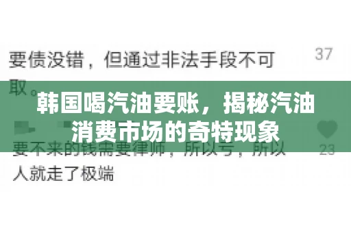 韩国喝汽油要账，揭秘汽油消费市场的奇特现象