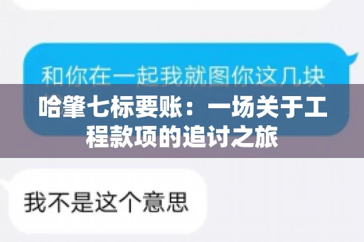 哈肇七标要账：一场关于工程款项的追讨之旅