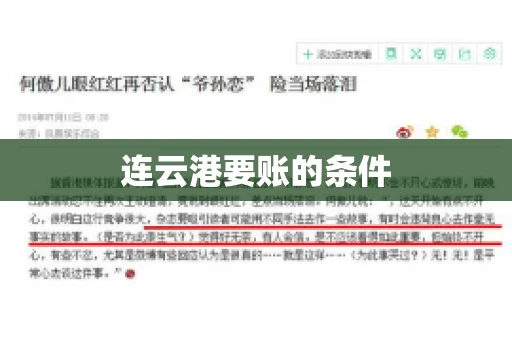 连云港要账的条件